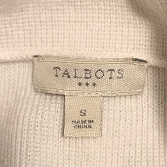 Talbots Crisp White 100% Cotton Coatigan Blazer with Button Detail - Picture 2 of 6